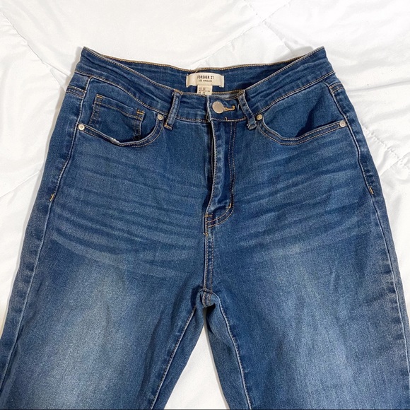 High Waist Dark Wash Skinny Jeans - Picture 2 of 4